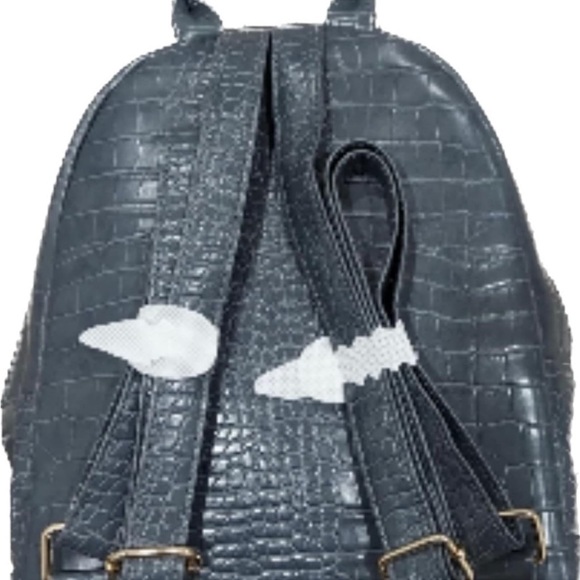 Bebe Dark Gray Rena Croco Backpack - Picture 2 of 8